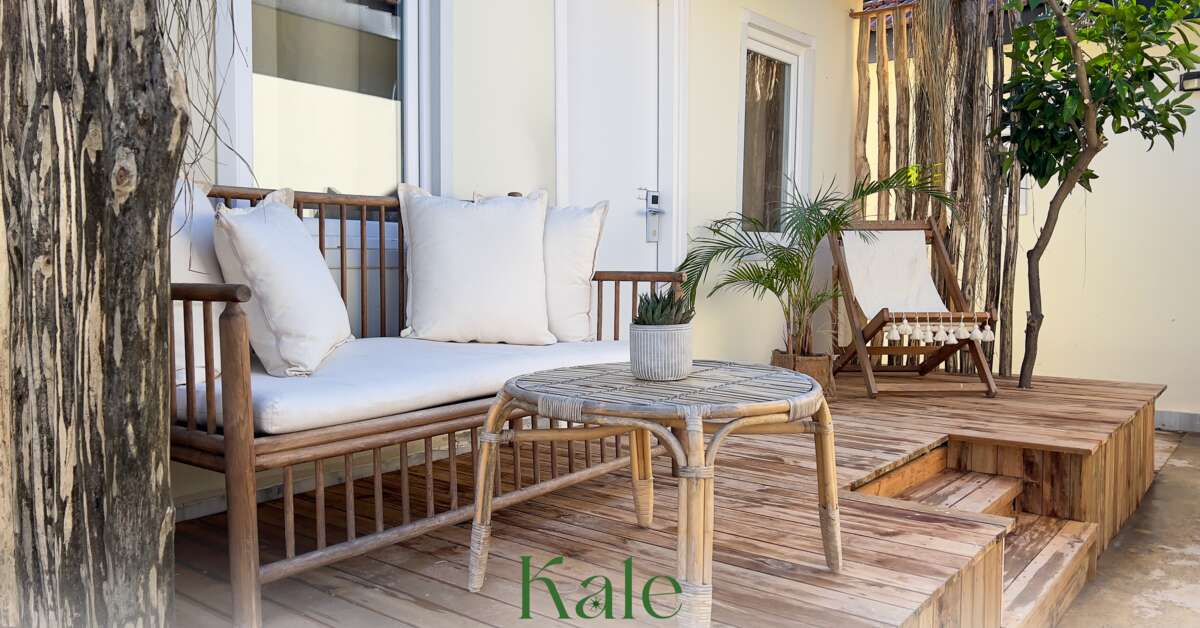 Ein Foto von der Terrasse im Kalia Beach Hotel Side