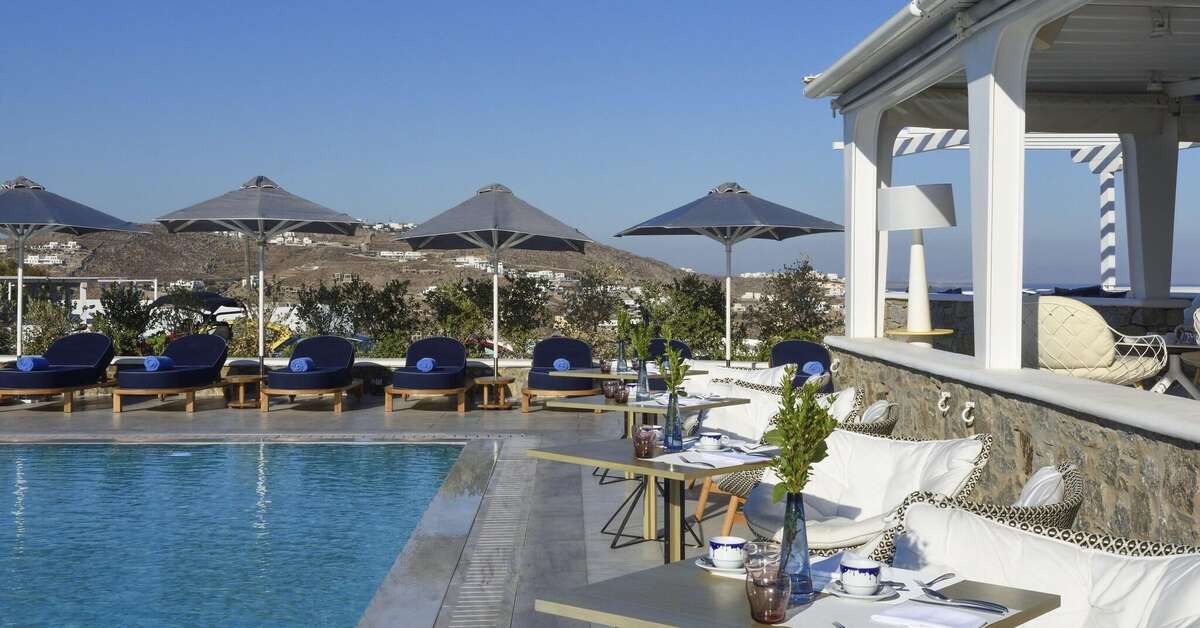 Ein Foto vom Pool im Myconian Kyma Design Hotel