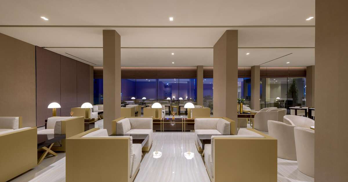 Een foto van het interieur van Amarande Hotel