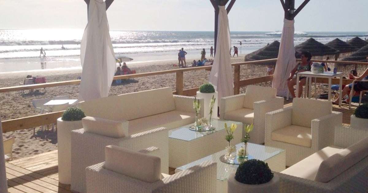 Een foto van het terras bij Valentin Sancti Petri