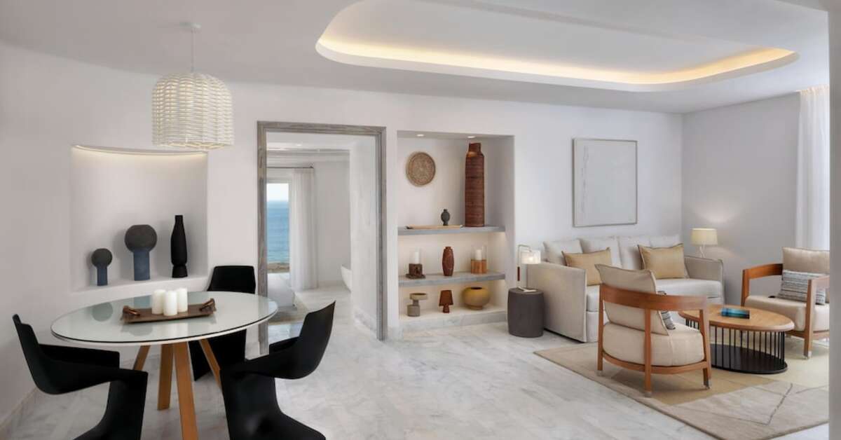 Een foto van het interieur van Mykonos Riviera Hotel & Spa