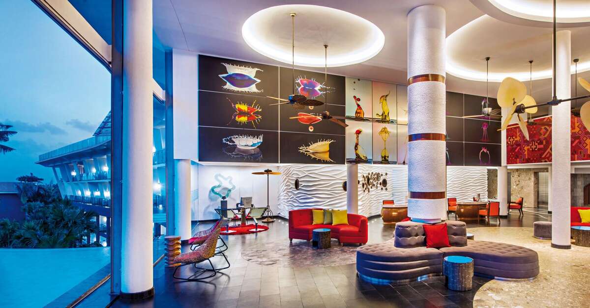 Een foto van het interieur van Le Meridien Bali Jimbaran