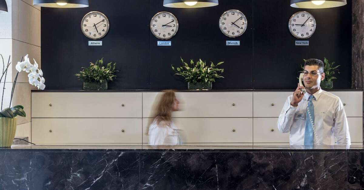 Een foto van het interieur van Aeolos Beach Resort