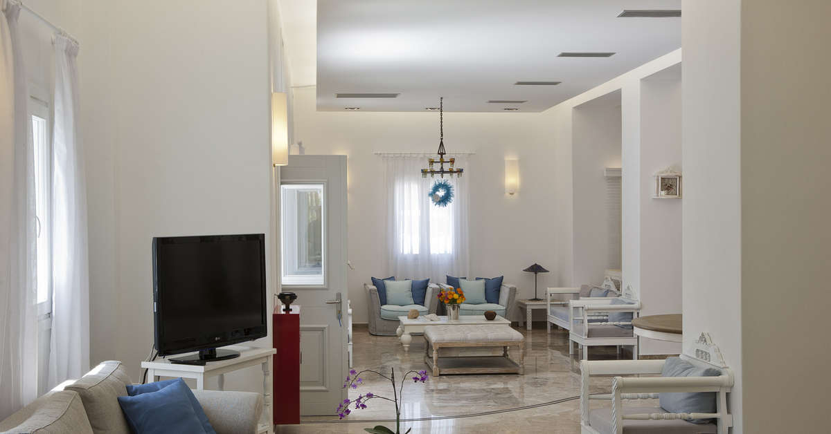 Een foto van het interieur van Hotel Kamari Beach
