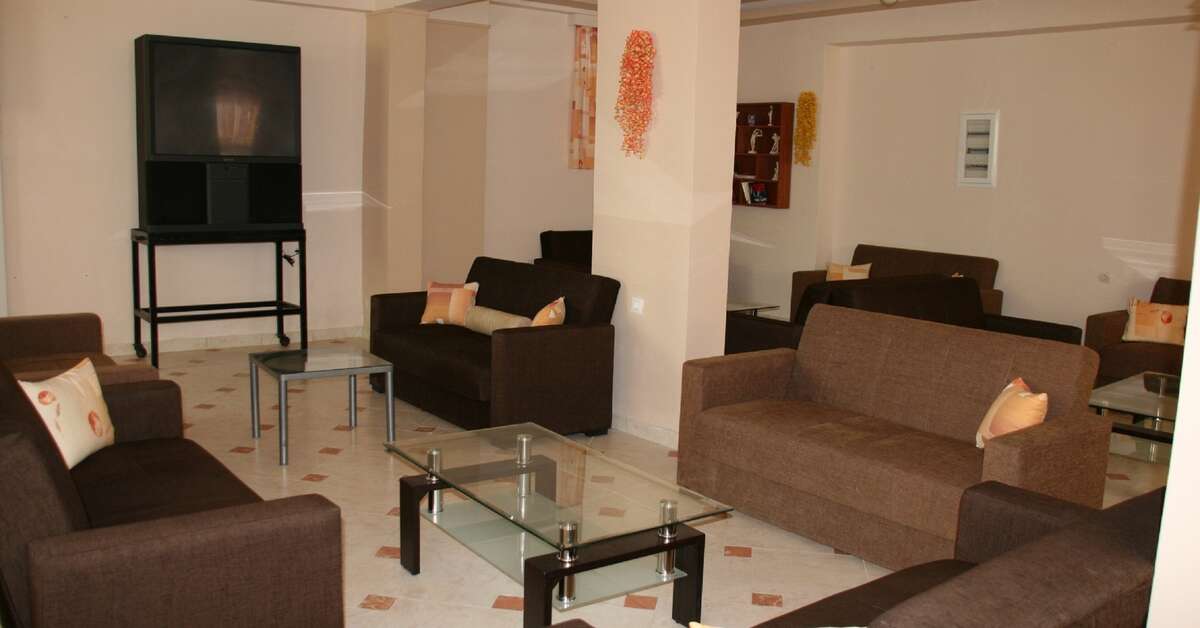 Een foto van het interieur van Village Inn Studios & Appartementen