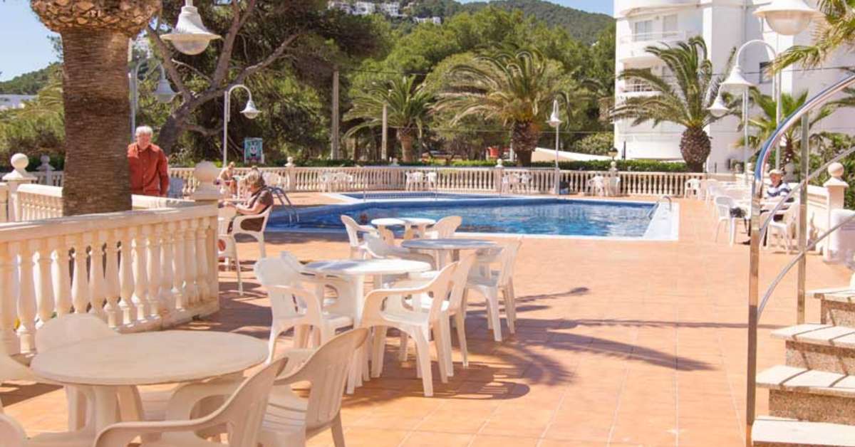 Ein Foto vom Pool im Hotel Riomar