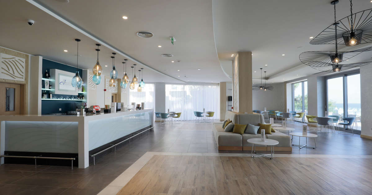 Een foto van het interieur van Riu Astoria