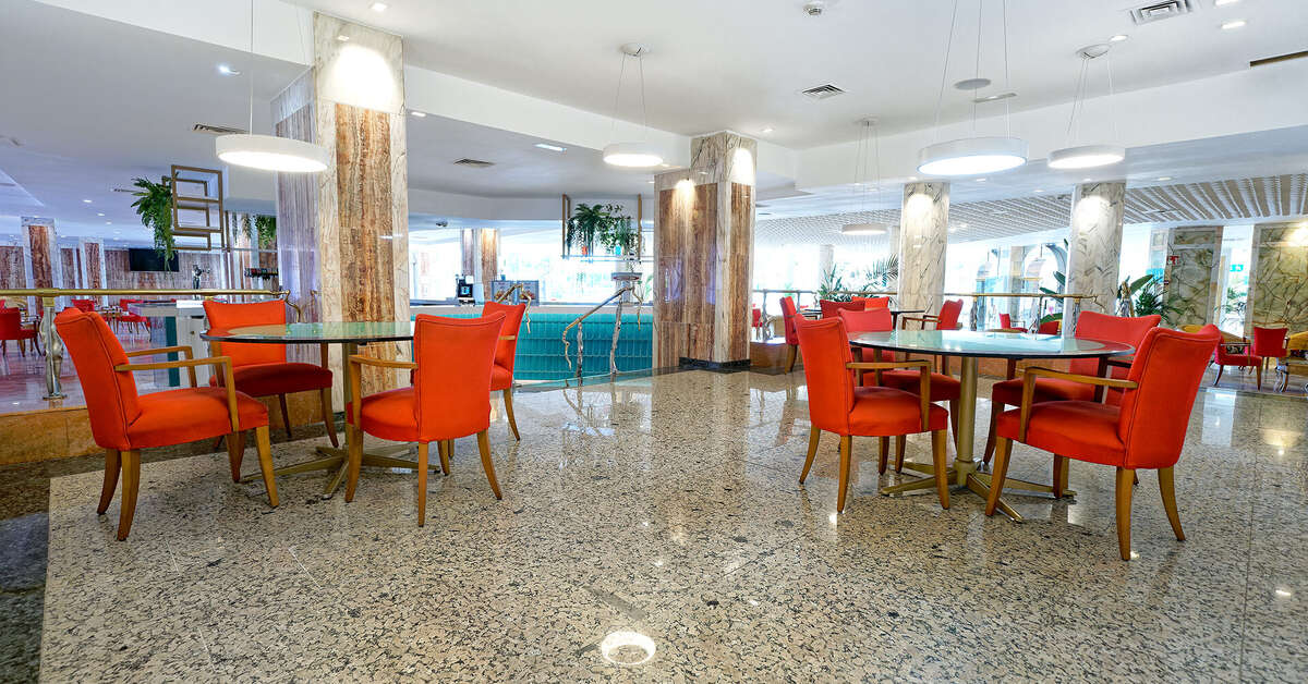Een foto van het interieur van Bull Eugenia Victoria & Spa
