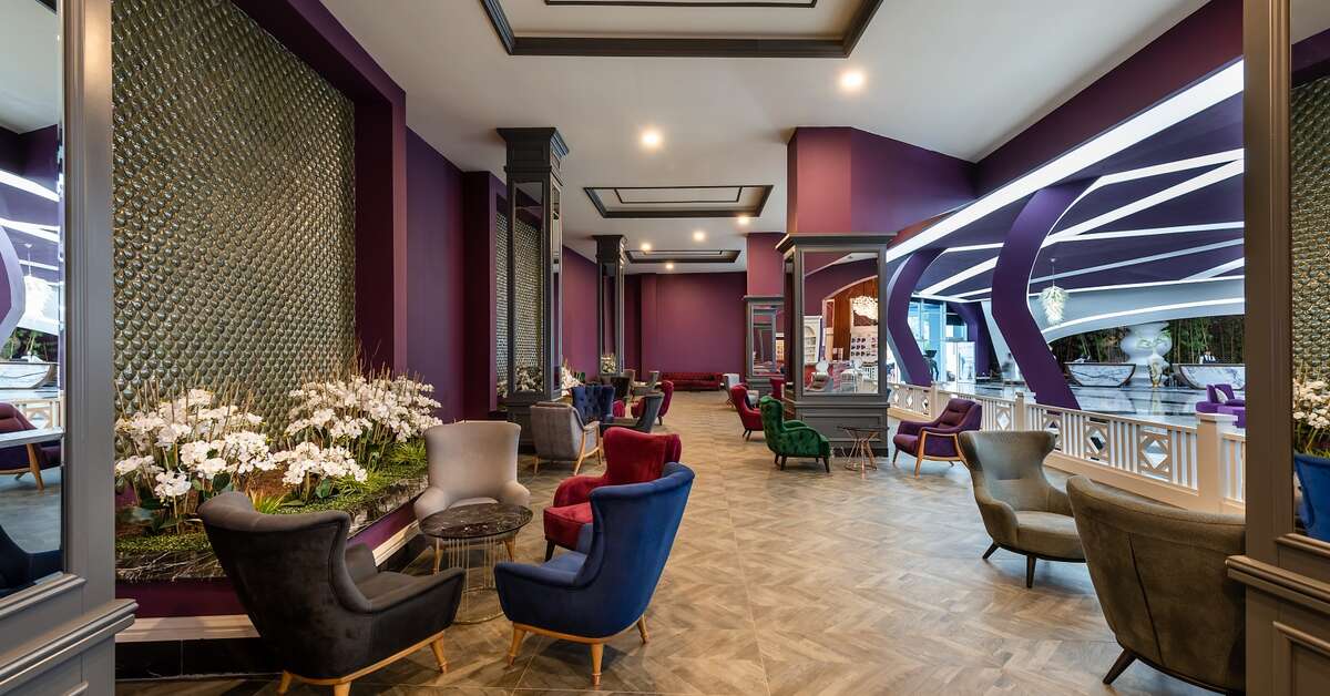 Een foto van het interieur van Vikingen Infinity Resort & Spa
