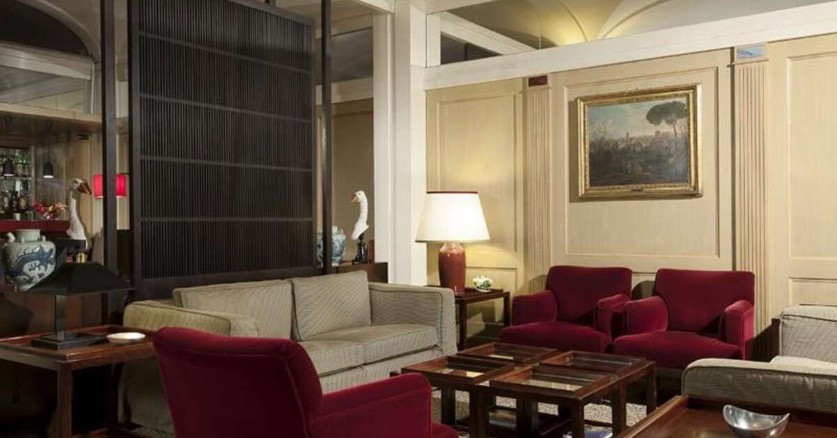 Een foto van het interieur van Hotel Dei Borgognoni