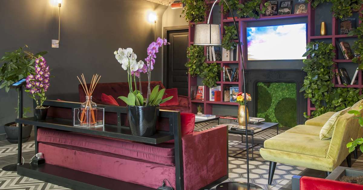 Een foto van het interieur van Hotel Roma Luxus