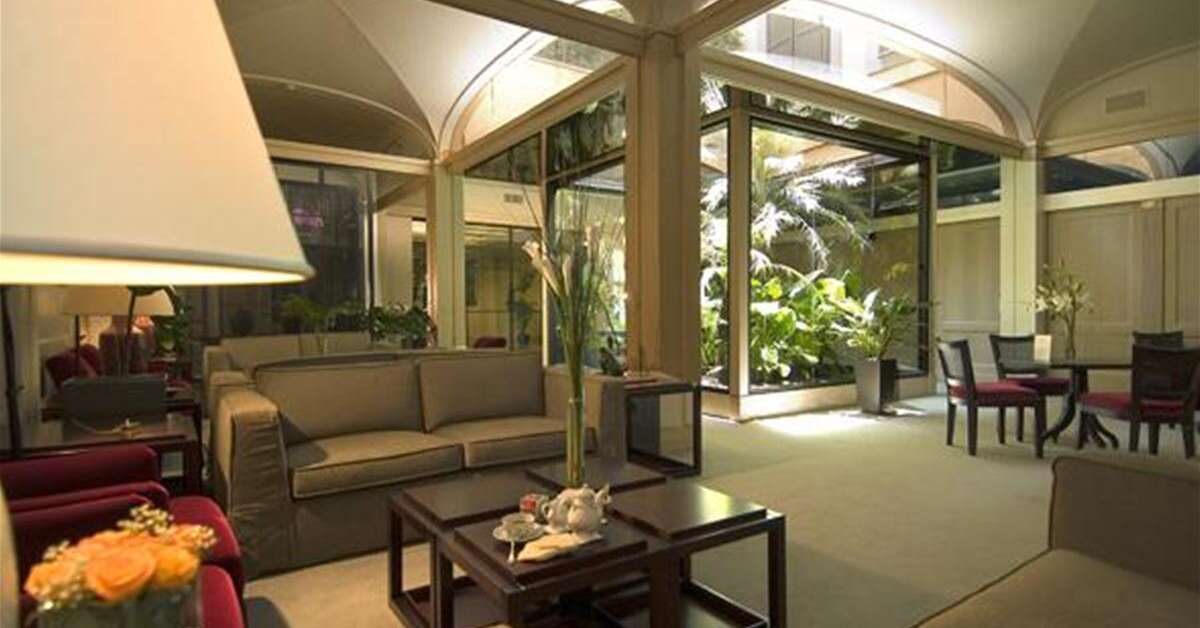 Een foto van het interieur van Hotel Dei Borgognoni