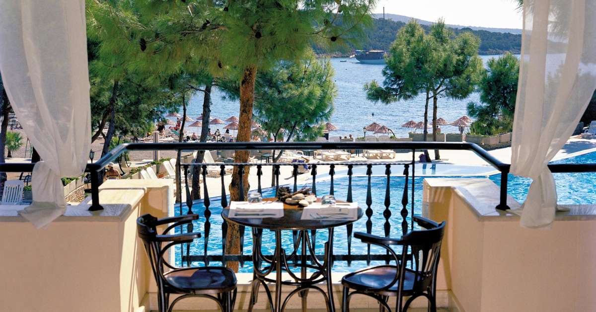 Een foto van het terras bij Bodrum Park Resort
