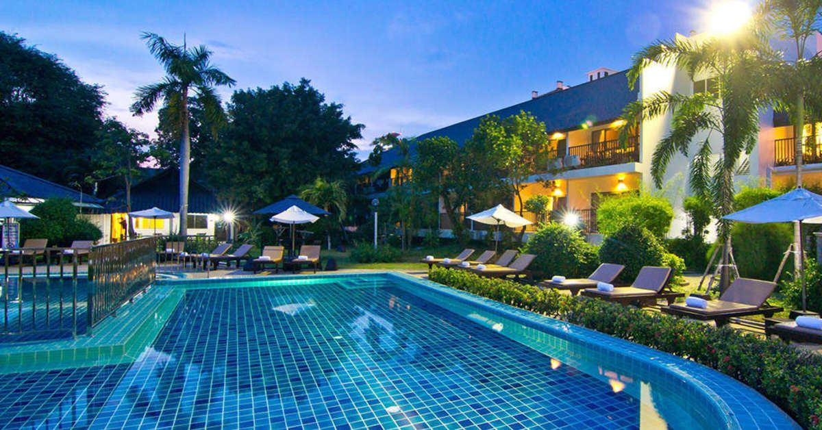Een foto van het zwembad bij Sunshine Garden Resort