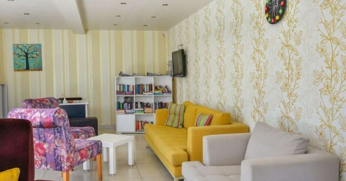 Een foto van het interieur van Altinkum Bungalows