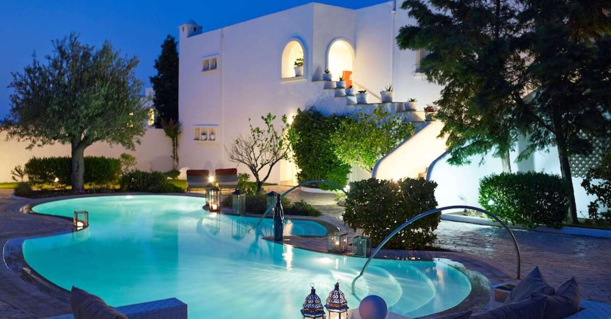 Ein Foto vom Pool im Esperos Village Blue & Spa