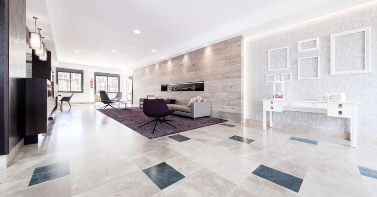 Een foto van het interieur van Aparthotel Compostela Suites