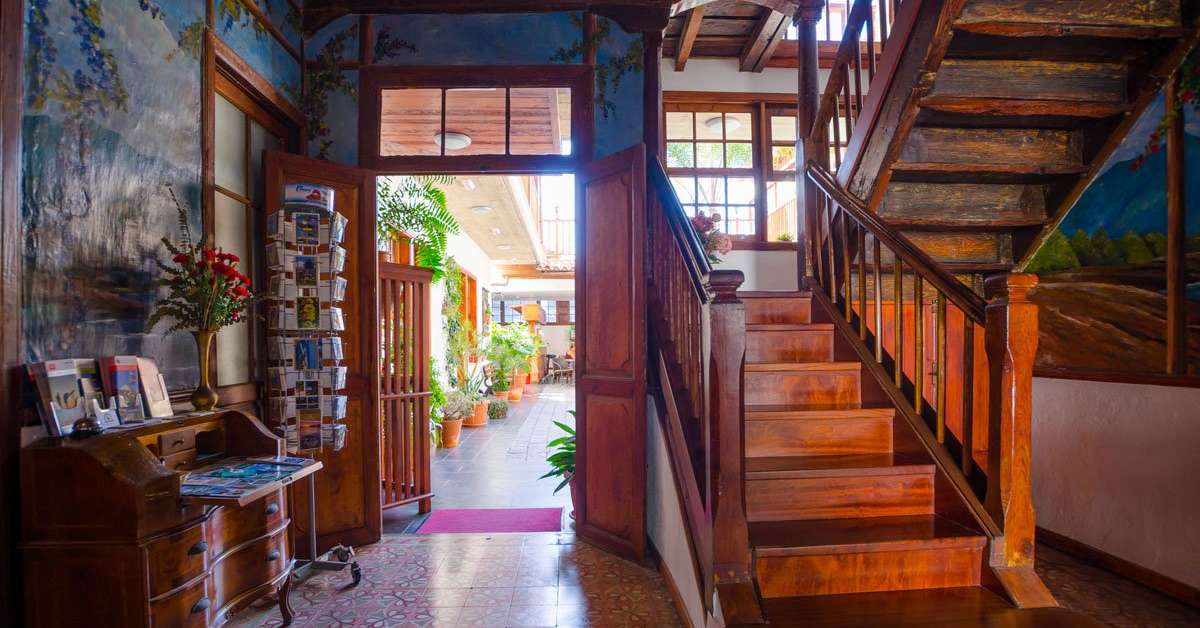 Een foto van het interieur van Garahotel Rural