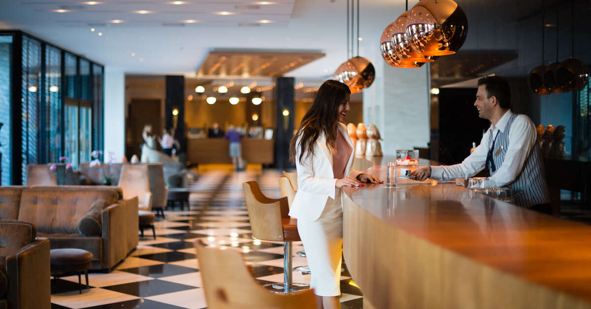 Een foto van het interieur van Aquila Atlantis Hotel