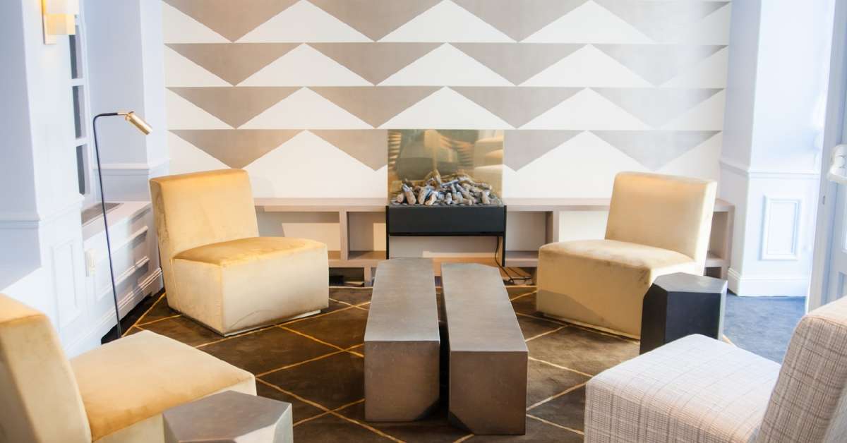 Een foto van het interieur van Hotel Le Royal