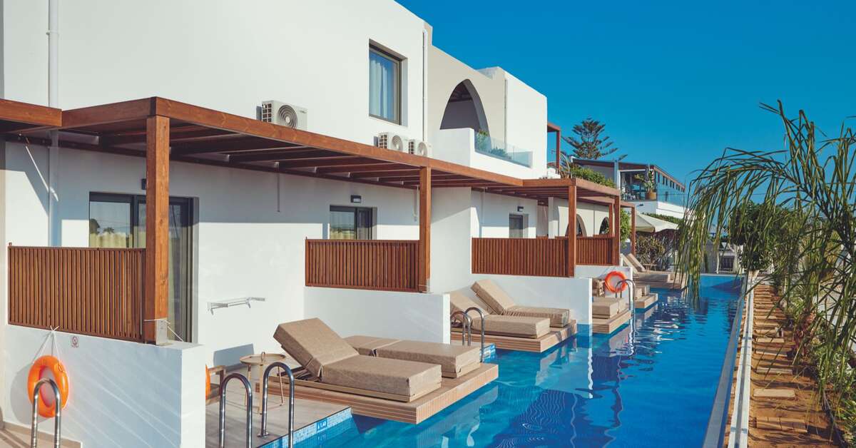 Een foto van het zwembad bij Amnissos Residence