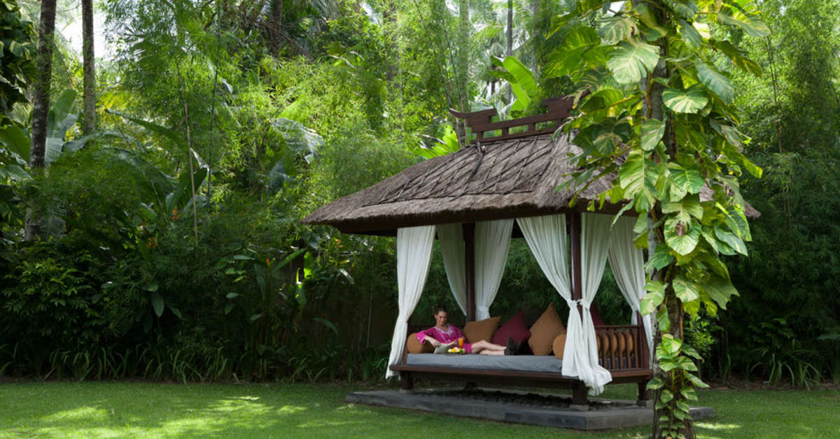 Een foto van het terras bij Rama Candidasa Resort & Spa