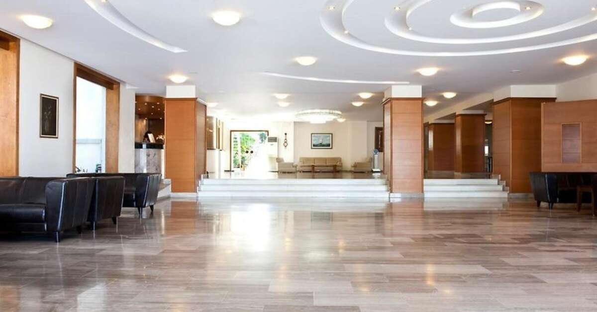 Een foto van het interieur van Hotel Marilena