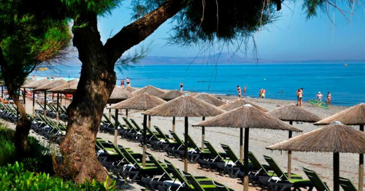 Een foto van het strand bij Rethymno Palace Hotel