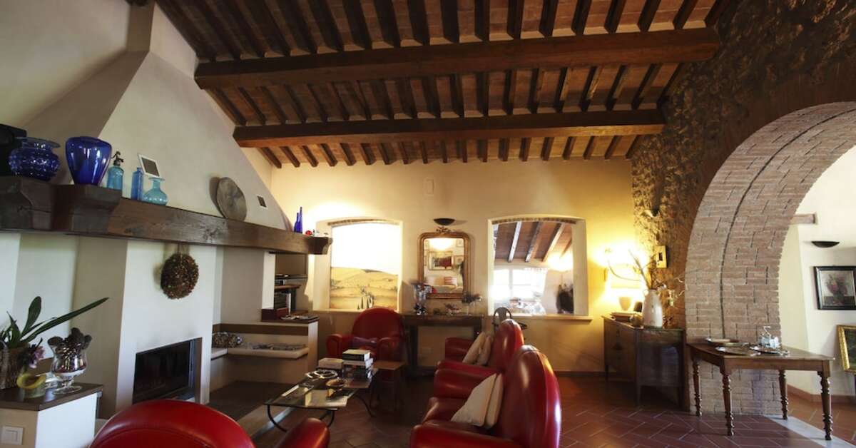 Een foto van het interieur van Agriturismo La Sovana