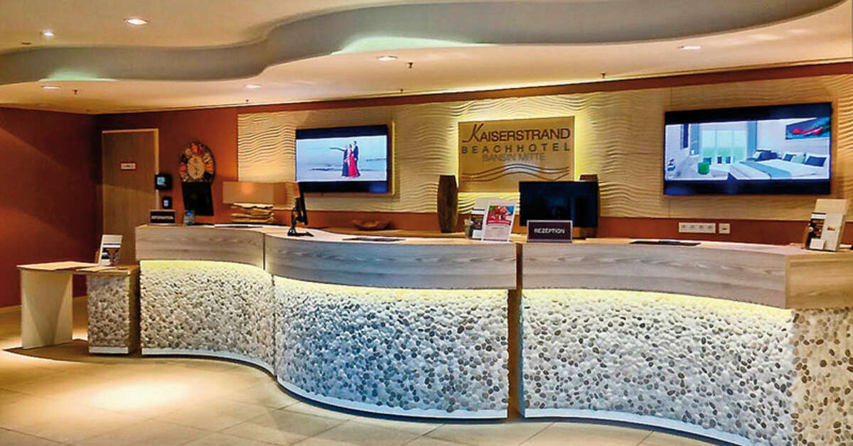 Een foto van het interieur van Seetelhotel Kaiserstrand Beachhotel