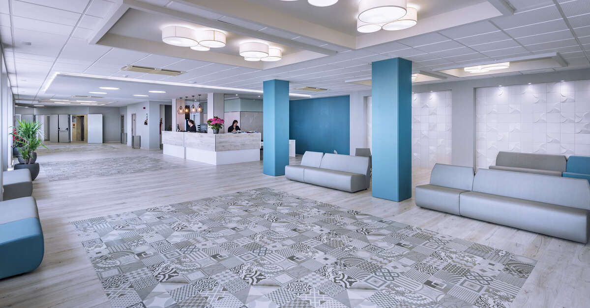 Een foto van het interieur van Hotel Oasis Park Splash