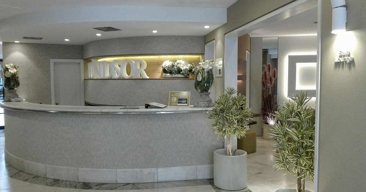 Een foto van het interieur van Hotel Windsor