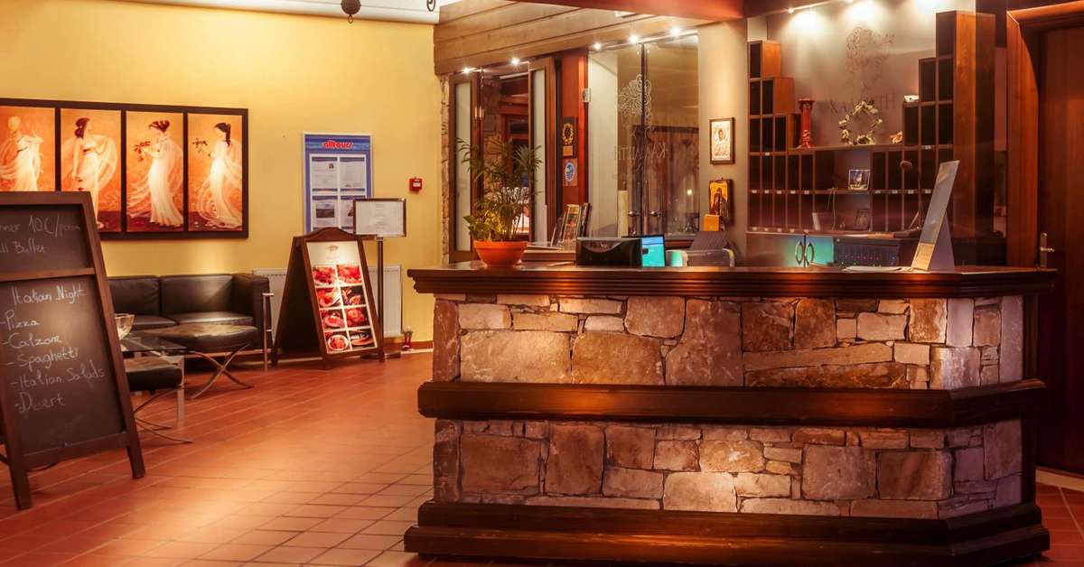 Een foto van het interieur van Kallisti Hotel