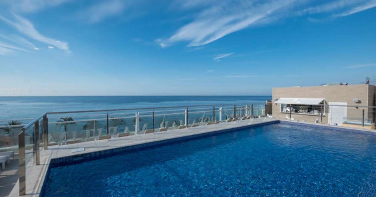 Een foto van een overzicht van Hotel Rosamar Maritim