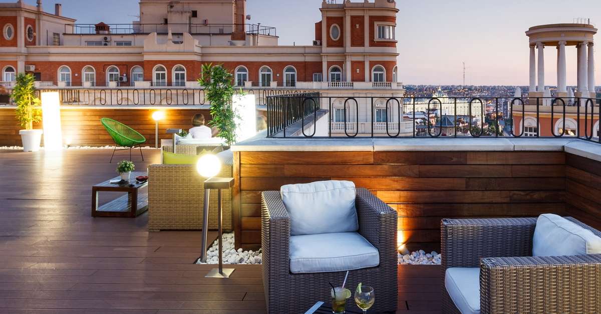 Ein Foto von der Terrasse im Vincci Via 66
