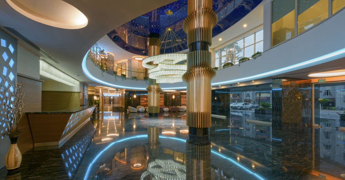 Een foto van het interieur van Hotel Asia Beach