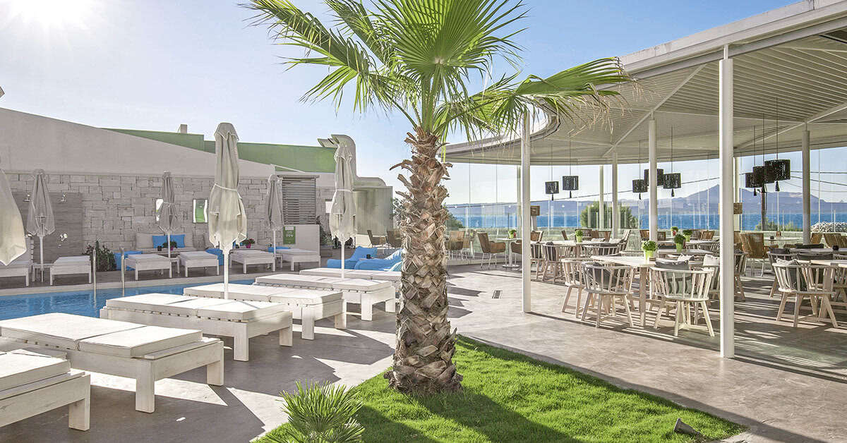 Een foto van het terras bij Aloe Boutique & Suites