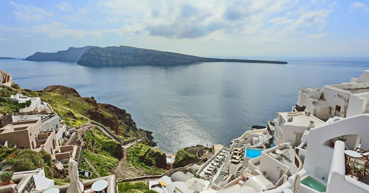 Een foto van het zwembad bij Oia Mare Villas