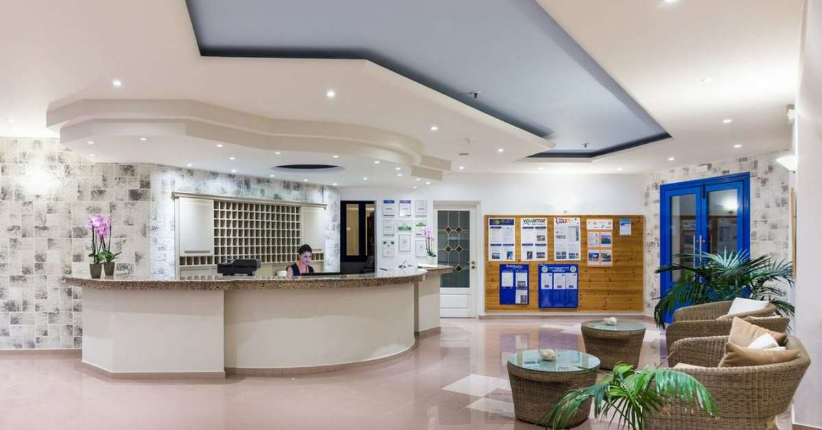 Een foto van het interieur van Hara Ilios Village