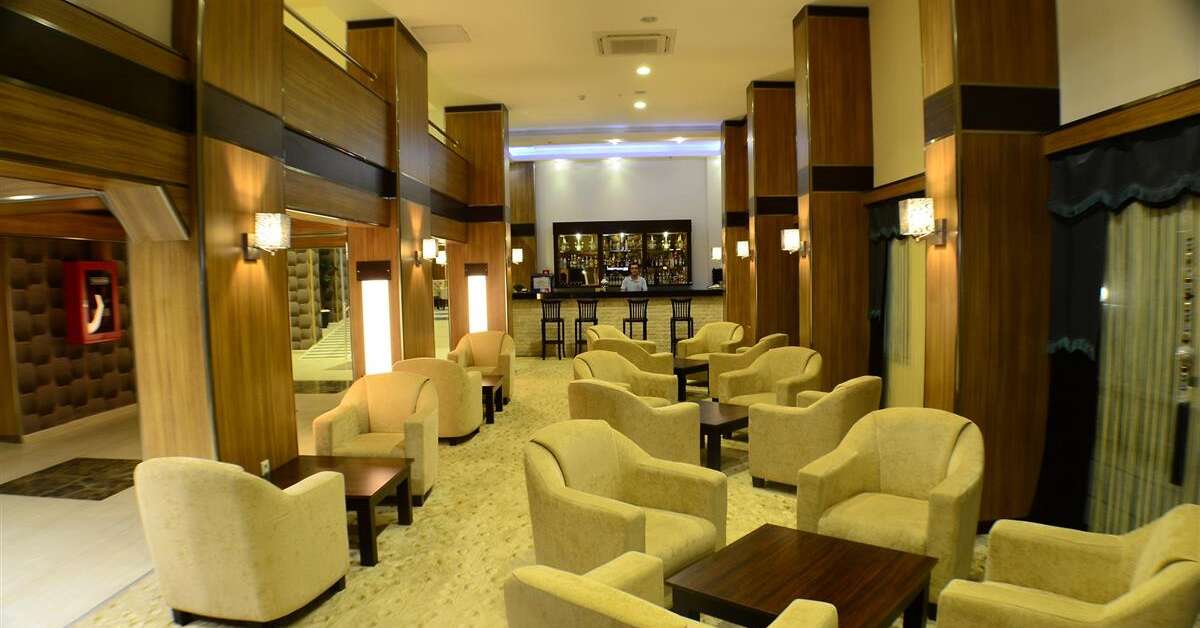 Een foto van het interieur van The Gap Hotel Kusadasi