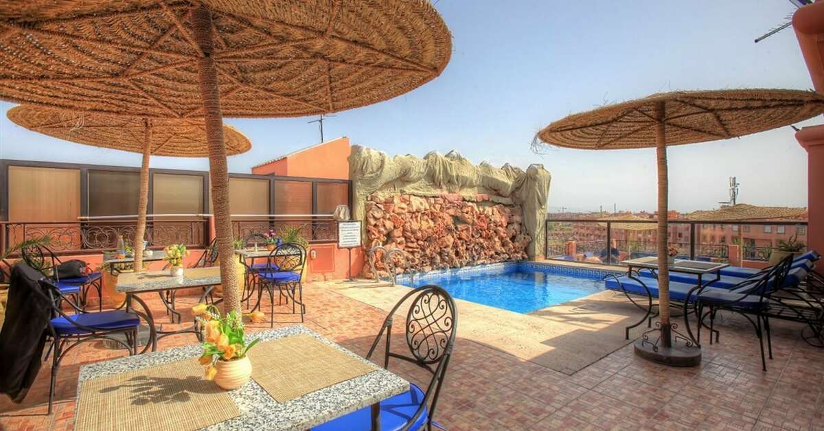 Een foto van het zwembad bij Hotel Mont Gueliz