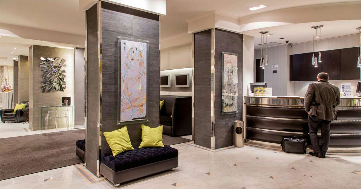 Een foto van het interieur van Hotel Ariston Rome