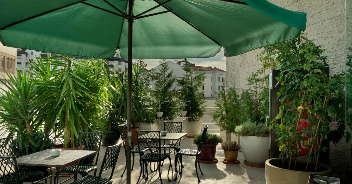 Een foto van het terras bij Hotel Santa Maria