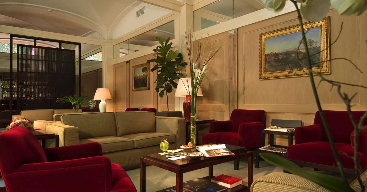 Een foto van het interieur van Hotel Dei Borgognoni