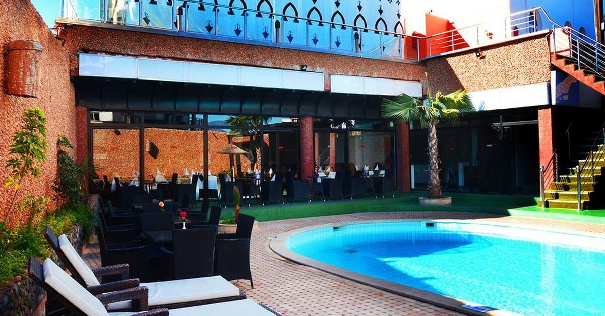 Een foto van het zwembad bij Omega Hotel Agadir