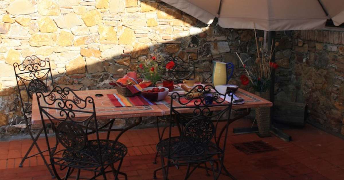 Een foto van het terras bij Antico Borgo Casalappi