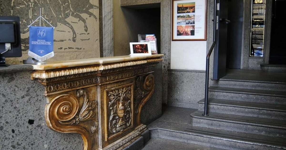 Een foto van het interieur van Hotel Diplomatic