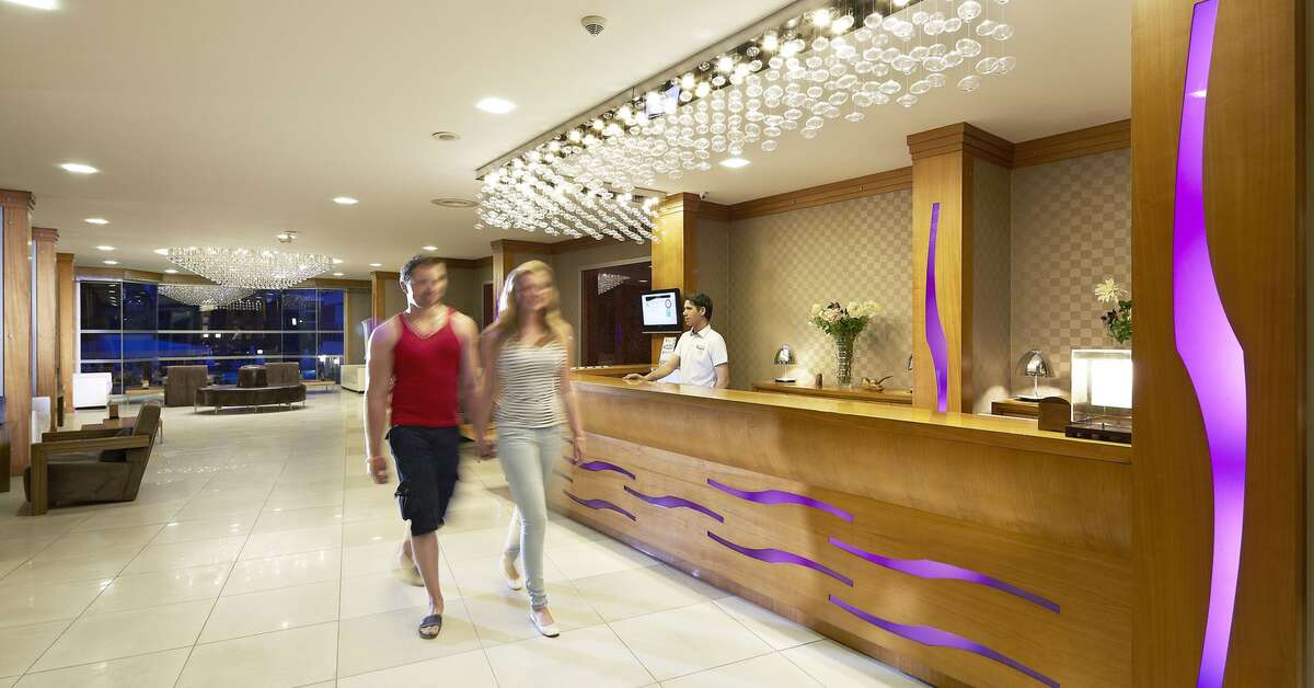 Een foto van het interieur van Hotel Ideal Pearl