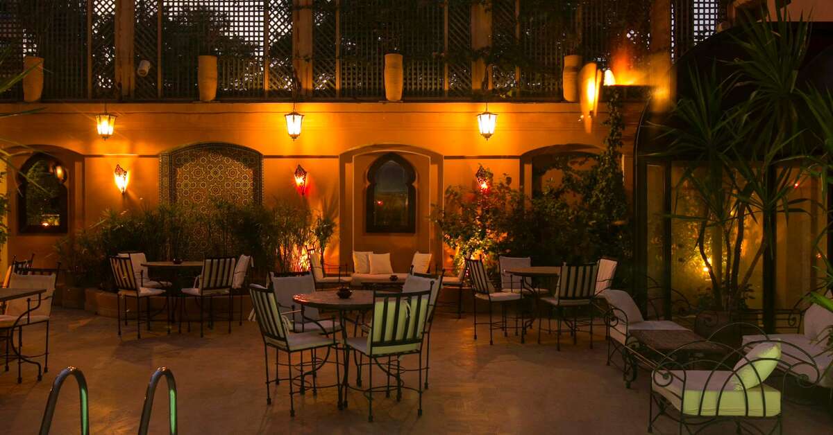 Ein Foto von der Terrasse im Hotel Nassim