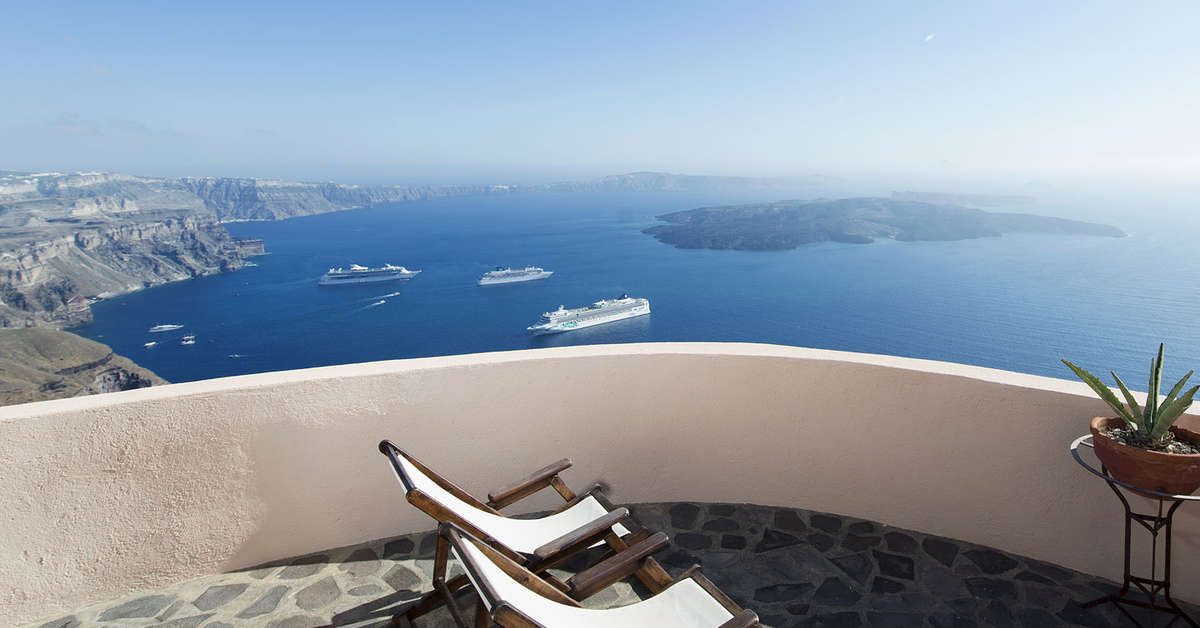Ein Foto von der Terrasse im Regina Mare